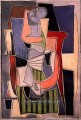 Frau sitzen dans un fauteuil 1922 kubist Pablo Picasso